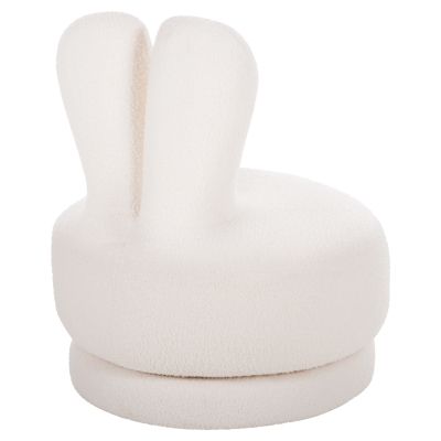 ТАБУРЕТКА С ВЪРТЯЩА СЕ ОБЛЕГАЛКА FRIVO HM9774.05 БЯЛ ТЕДИ ПЛАТ 51x51x61Hсм.