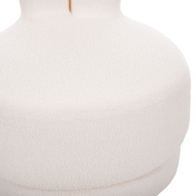 ТАБУРЕТКА С ВЪРТЯЩА СЕ ОБЛЕГАЛКА FRIVO HM9774.05 БЯЛ ТЕДИ ПЛАТ 51x51x61Hсм.