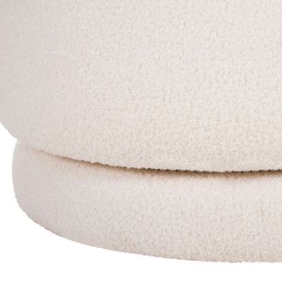 ТАБУРЕТКА С ВЪРТЯЩА СЕ ОБЛЕГАЛКА FRIVO HM9774.05 БЯЛ ТЕДИ ПЛАТ 51x51x61Hсм.