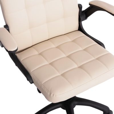 ОФИС СТОЛ PORTIMA HM1197.04 БЕЖОВ PVC-ЧЕРНА НАЙЛОНОВА РАМКА И ОСНОВА 69x53x98Hcm.