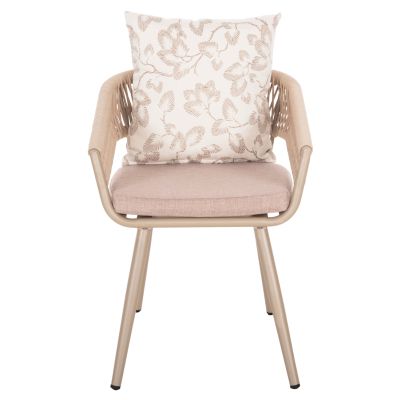 КРЕСЛО АЛУМИНИЕВО CAMDEN HM6141.04 ВЪЗГЛАВНИЦА ЗА ОБлегалка С ПРИНТ ДИЗАЙН-КАПУЧИНО 56x60x72-87Hcm.