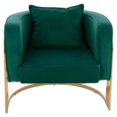 TIANA ARMCHAIR WITH GOLD METAL FRAME AND LOW BACK IN A SEMI-CIRCULAR ARRANGEMENT HM8738.03