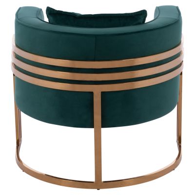 TIANA ARMCHAIR WITH GOLD METAL FRAME AND LOW BACK IN A SEMI-CIRCULAR ARRANGEMENT HM8738.03