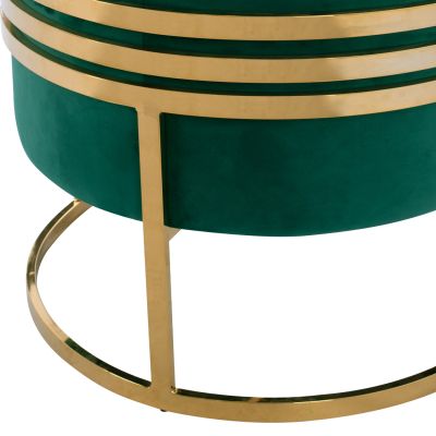 TIANA ARMCHAIR WITH GOLD METAL FRAME AND LOW BACK IN A SEMI-CIRCULAR ARRANGEMENT HM8738.03