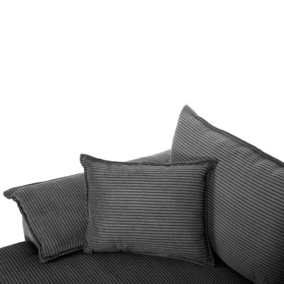 ЪГЛОВ (ЛЯВ) РАЗТЕГАТЕЛ С МЯСТО ЗА СЪХРАНЕНИЕ ALDO HM3276.02L ДАМАС АНТРАЦИТ 256x91-159x87Hcm.