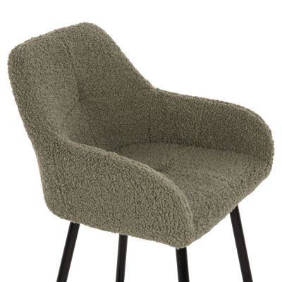 БАР СТОЛ СРЕДНА ВИСОЧИНА STRIKE HM8592.03 ШАМ ФЪСТЪК ЗЕЛЕН ТЕДИ ПЛАТ-ЧЕРНИ МЕТАЛНИ КРАКА 50x50x94,5Hcm.