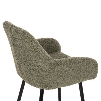 БАР СТОЛ СРЕДНА ВИСОЧИНА STRIKE HM8592.03 ШАМ ФЪСТЪК ЗЕЛЕН ТЕДИ ПЛАТ-ЧЕРНИ МЕТАЛНИ КРАКА 50x50x94,5Hcm.