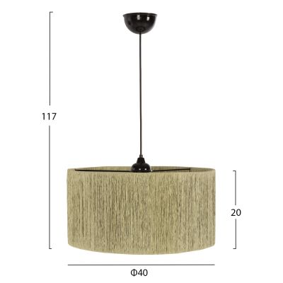 ПАНЕЛЕН ЛАМПА ВЪТРЕШНА HM7945.03 ШАМ-ФЪСТЪСЪК ЗЕЛЕН КАПАК ЗА ВЪЖЕ Φ40x117Hcm.