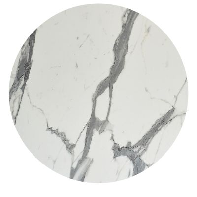HPL TABLETOP HM6351.31 ROUND IN WHITE MARBLE Φ120cm.