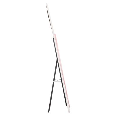 KIDS' FLOOR STANDING MIRROR BUNNY HM4489.01 MDF IN PINK & WHITE- BLACK STAND 80x162Hcm.