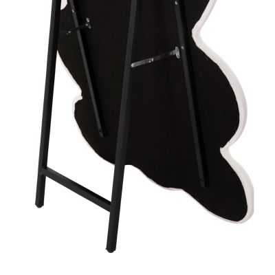 KIDS' FLOOR STANDING MIRROR BUNNY HM4489.01 MDF IN PINK & WHITE- BLACK STAND 80x162Hcm.
