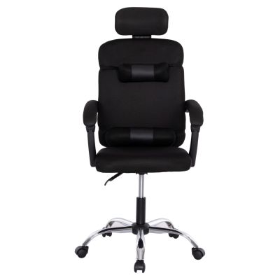 ОФИС СТОЛ CRONER HM1196.01 ЧЕРНА МРЕЖА-ЧЕРНА МЕТАЛНА ОСНОВА-НАЙЛОНОВА РАМКА 58x50x120Hcm.