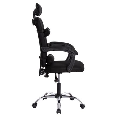 ОФИС СТОЛ CRONER HM1196.01 ЧЕРНА МРЕЖА-ЧЕРНА МЕТАЛНА ОСНОВА-НАЙЛОНОВА РАМКА 58x50x120Hcm.