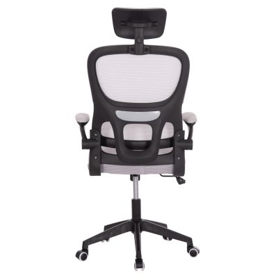 OFFICE CHAIR BASTON HM18236.02 GREY MESH FABRIC & BLACK PP FRAME 64x60x127Hcm.