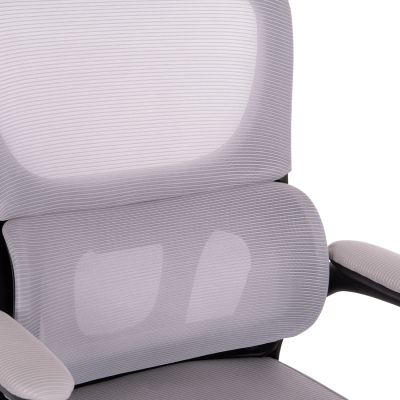 OFFICE CHAIR BASTON HM18236.02 GREY MESH FABRIC & BLACK PP FRAME 64x60x127Hcm.