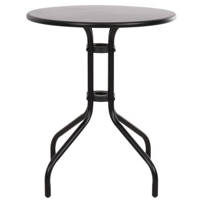 OUTDOOR ROUND TABLE BLACK HM5973.03 METALLIC IN BLACK Φ60x70Hcm.