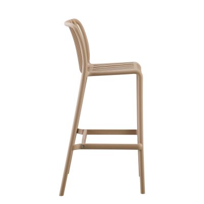 BAR STOOL POLYPROPYLENE CONVEE HM6098.04 CAPPUCCINO 38,5x49,5x102Hcm.