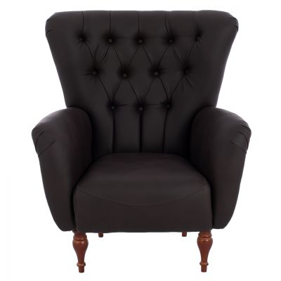 HM9217.03 bergere, честърфийлд стил, кафяв PU, 87x88x100