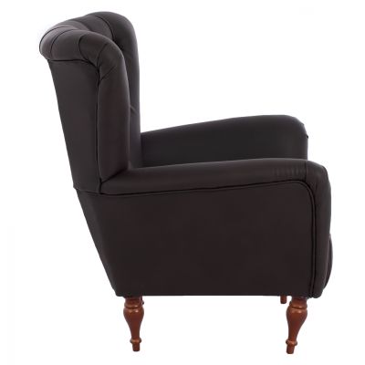 HM9217.03 bergere, честърфийлд стил, кафяв PU, 87x88x100