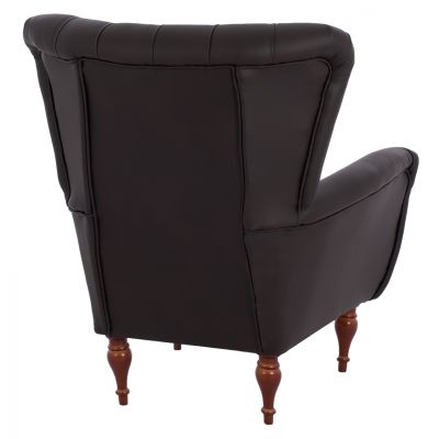 HM9217.03 bergere, честърфийлд стил, кафяв PU, 87x88x100