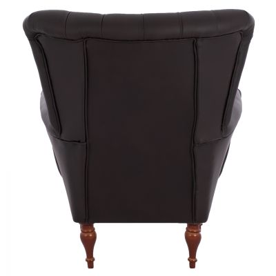 HM9217.03 bergere, честърфийлд стил, кафяв PU, 87x88x100