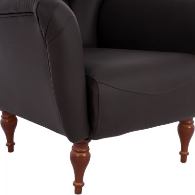 HM9217.03 bergere, честърфийлд стил, кафяв PU, 87x88x100