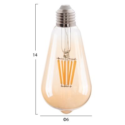 LIGHT BULB HM4188.02 LED FILAMENT 8W E27 DIMMABLE 3000K GOLD