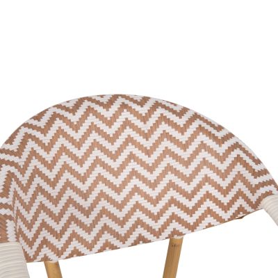 ARMCHAIR ALUMINUM HM5861.03 BAMBOO LOOK BROWN-WHITE56.58.5x58x82Η cm.