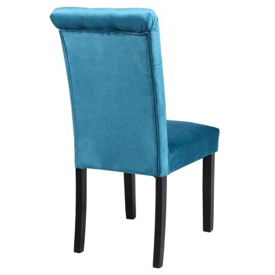 CHAIR ROXIE HM8919.08 K/D TURQUOISE VELVET WITH WOODEN FEET 46,5x61,5x100Υ cm.