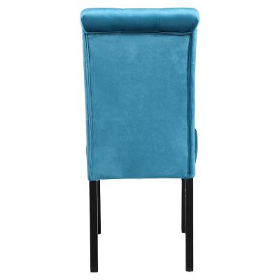 CHAIR ROXIE HM8919.08 K/D TURQUOISE VELVET WITH WOODEN FEET 46,5x61,5x100Υ cm.