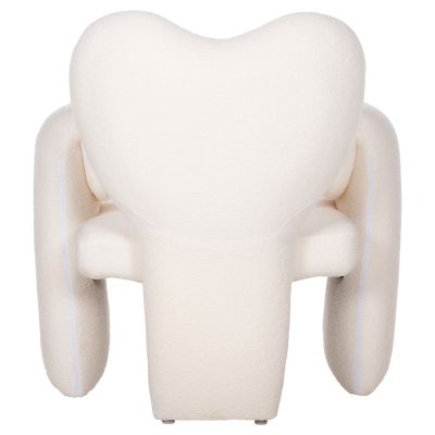 DINING ARMCHAIR HARTT HM9777.05 WHITE TEDDY FABRIC 84x74x87Hcm.