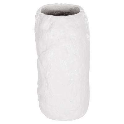 DECORATIVE TABLE VASE NAMENTIS HM4673.02S TERRACOTA IN WHITE COLOR--22x13x28Hcm.