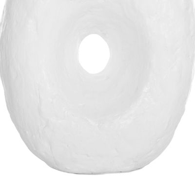 DECORATIVE TABLE VASE NAMENTIS HM4673.02S TERRACOTA IN WHITE COLOR--22x13x28Hcm.