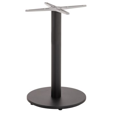 TABLE BASE ALUMINUM HM476.01 ROUND IN MATTE BLACK 48x48cm CROSS Φ45Χ72Hcm.
