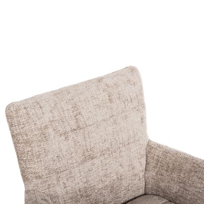 ТРАПЕЗНО КРЕСЛО GAZER HM9845.04 БЕЖОВ ДАМАС-КАУЧУКОВО ДЪРВО КРАКА 66x63x91Hсм.