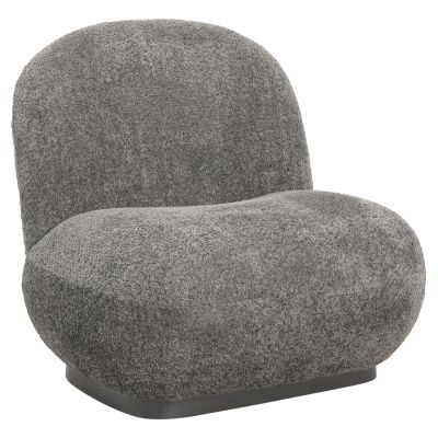 ARMCHAIR BEANY HM9591.01 GREY BOUCLE FABRIC 85x82x77Hcm.