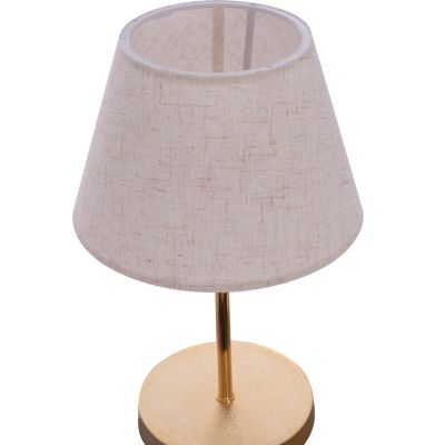 TABLE LAMP HM7600.02 GOLD BASE AND COLUMN, BLACK CAP