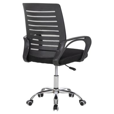 OFFICE CHAIR TRAIL HM1192 BLACK MESH-CHROMED METAL LEG 64x55x98,5Hcm.