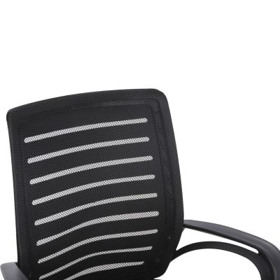 OFFICE CHAIR TRAIL HM1192 BLACK MESH-CHROMED METAL LEG 64x55x98,5Hcm.