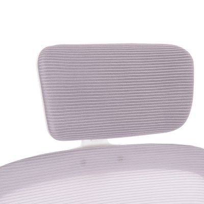 OFFICE CHAIR BASTON HM18236.03 GREY MESH FABRIC & WHITE PP FRAME 64x60x127Hcm.