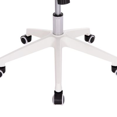 OFFICE CHAIR BASTON HM18236.03 GREY MESH FABRIC & WHITE PP FRAME 64x60x127Hcm.