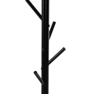 FLOOR STANDING HANGER HM9574.01 METALLIC IN BLACK COLOR-8 HANGING POSITIONS 48x48x173Hcm.