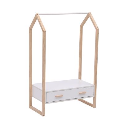 KIDS' HANGER WITH DRAWER PEPE HM2492.03 MELAMINE-PINE WOOD 80x40x125Hcm.