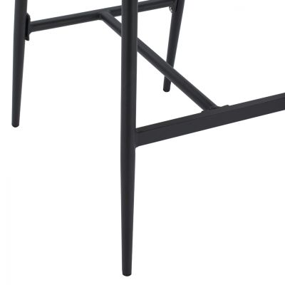 CHARCOAL ALUMINUM BAR STOOL WITH PE ROPE BEIGE HM5789.02 45,5x56x111 cm.