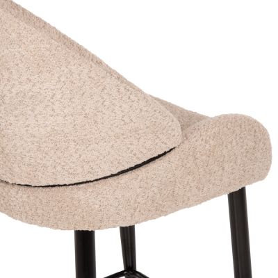 БАР СТОЛ СРЕДНА ВИСОЧИНА ΗΜ8586.03 GREΕΝ МАТЕРИАЛ ОТ БУКУЛ-ЧЕРНИ МЕТАЛНИ КРАКА 55x62x105H cm