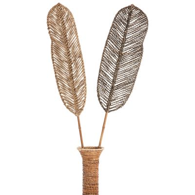 ДЕКОРАТИВНО ЛИСТО HM7823.01 ОТ БАМБУК И НАТУРАЛНА МОРСКА ТРЕВА 78Χ30x200Hcm.