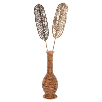 ДЕКОРАТИВНО ЛИСТО HM7823.01 ОТ БАМБУК И НАТУРАЛНА МОРСКА ТРЕВА 78Χ30x200Hcm.