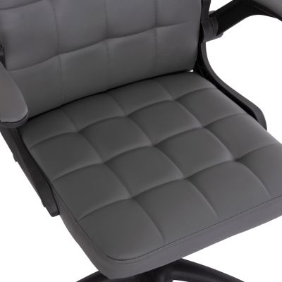 ОФИС СТОЛ PORTIMA HM1197.03 СИВА PVC-ЧЕРНА НАЙЛОНОВА РАМКА И ОСНОВА 69x53x98Hcm.