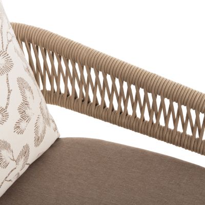 BAR STOOL ALUMINUM CAMDEN HM6142.04 BACK CUSHION WITH PRINT PATTERN-CAPPUCCINO 56x60x108Hcm.