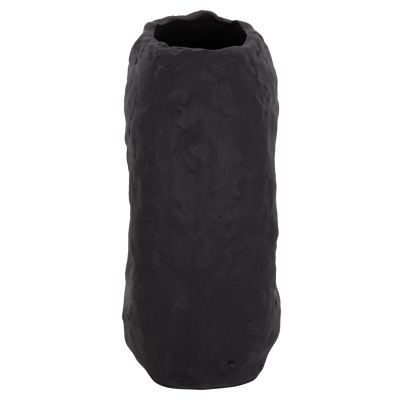 DECORATIVE TABLE VASE NAMENTIS HM4673.01L TERRACOTA IN BLACK COLOR--26.5x16x36.5Hcm.